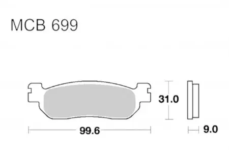 TRW Lucas MCB 699 SH plaquettes de frein (2 pcs.) - MCB699SH