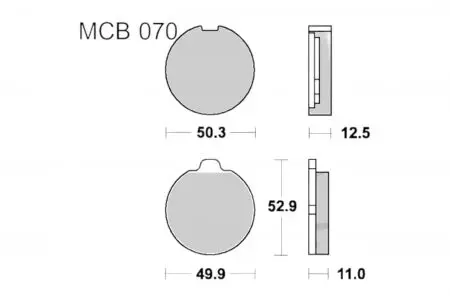 Plăcuțe de frână TRW Lucas MCB 70 (2 buc.) - MCB70