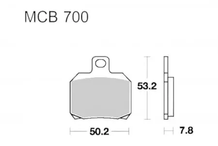 Brzdové doštičky TRW Lucas MCB 700 (2 ks) - MCB700