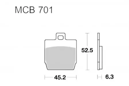 Bremsbeläge TRW Lucas MCB 701 EC 1x Satz (2 Stück) - MCB701EC