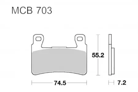 TRW Lucas MCB 703 CRQ bremseklodser (2 stk.) - MCB703CRQ