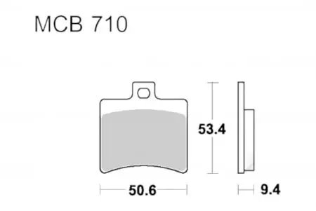 Bremsbeläge TRW Lucas MCB 710 1x Satz (2 Stück) - MCB710