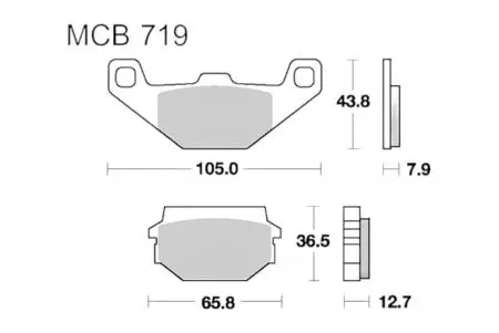 TRW Lucas MCB 719 piduriklotsid (2 tk) - MCB719