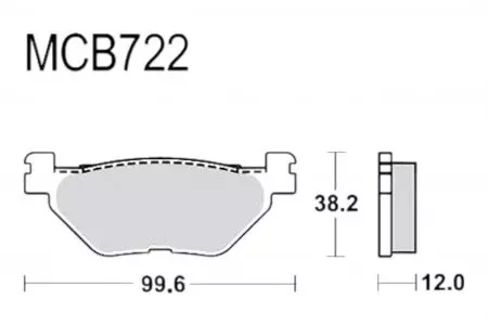 Plăcuțe de frână TRW Lucas MCB 722 SRM (2 buc.) - MCB722SRM