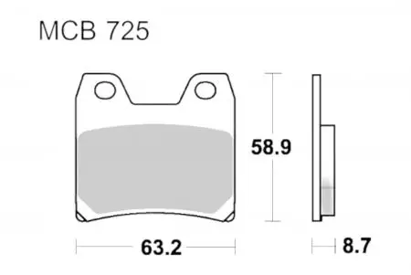 Klocki hamulcowe TRW Lucas MCB 725 SH (2 szt.) - MCB725SH