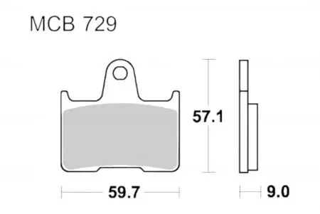 Klocki hamulcowe TRW Lucas MCB 729 (2 szt.) - MCB729