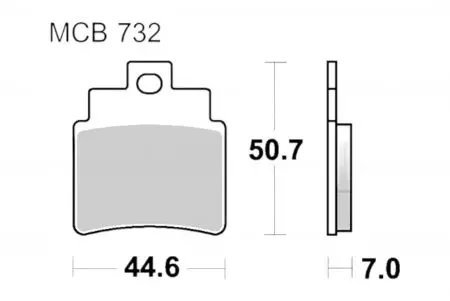 Plăcuțe de frână TRW Lucas MCB 732 (2 buc.) - MCB732