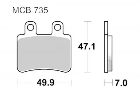 Bremsbeläge TRW Lucas MCB 735 EC 1x Satz (2 Stück) - MCB735EC