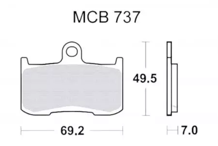 TRW Lucas MCB 737 SRQ plaquettes de frein (2 pcs.) - MCB737SRQ