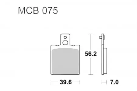 Спирачни накладки TRW Lucas MCB 75 SI (2 бр.) - MCB75SI