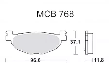 Bremsbeläge TRW Lucas MCB 768 SRM 1x Satz (2 Stück) - MCB768SRM