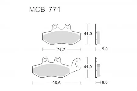 Pastilhas de travão TRW Lucas MCB 771 (2 unid.) - MCB771