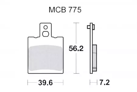 Brzdové destičky TRW Lucas MCB 775 (2 ks) - MCB775