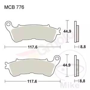 TRW Lucas MCB 776 SRM plaquettes de frein (2 pièces)-2