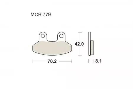Brzdové doštičky TRW Lucas MCB 779 (2 ks) - MCB779