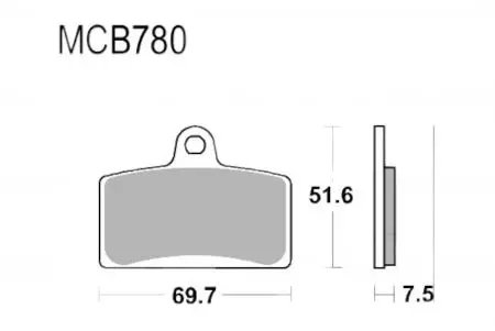 Bremsbeläge TRW Lucas MCB 780 1x Satz (2 Stück) - MCB780