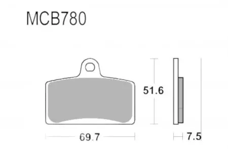Zavorne ploščice TRW Lucas MCB 780 SV (2 kosa) - MCB780SV
