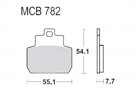Bremsbeläge TRW Lucas MCB 782 1x Satz (2 Stück) - MCB782