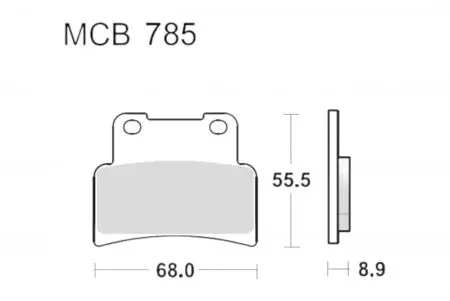 Brzdové doštičky TRW Lucas MCB 785 (2 ks) - MCB785