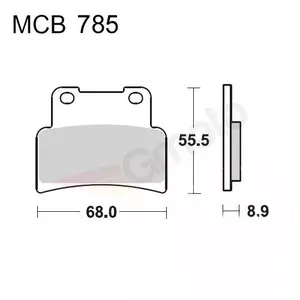 Спирачни накладки TRW Lucas MCB 785 SV (2 бр.)-2