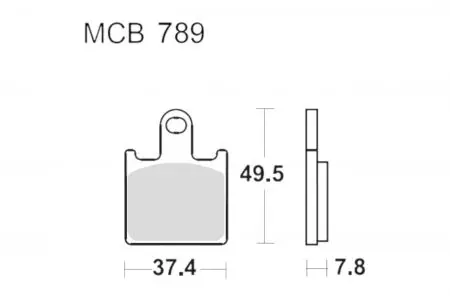 TRW Lucas MCB 789 CRQ bremseklodser (2 stk.) - MCB789CRQ
