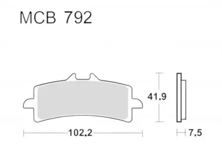 Bremsbeläge TRW Lucas MCB 792 SCR 1x Satz (2 Stück) - MCB792SCR