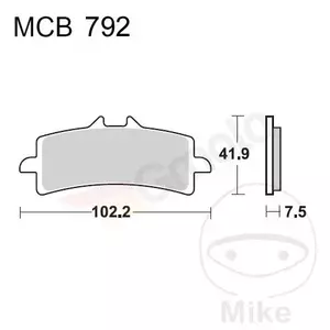 Klocki hamulcowe TRW Lucas MCB 792 SRT (2 szt.)-2