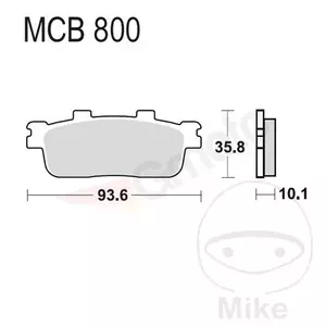 Bremsbeläge TRW Lucas MCB 800 1x Satz (2 Stück)-2