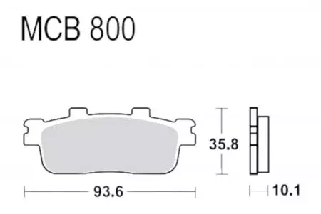 Brzdové doštičky TRW Lucas MCB 800 SRM (2 ks) - MCB800SRM