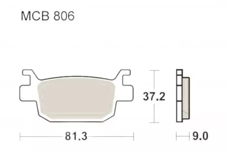 Bremsbeläge TRW Lucas MCB 806 1x Satz (2 Stück) - MCB806