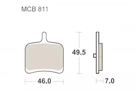 Brzdové destičky TRW Lucas MCB 811 SH (2 ks) - MCB811SH