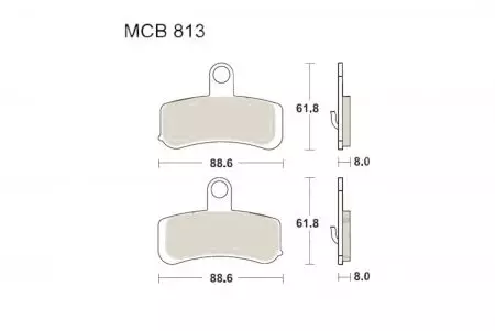 TRW Lucas MCB 813 SV plaquettes de frein (2 pièces) - MCB813SV