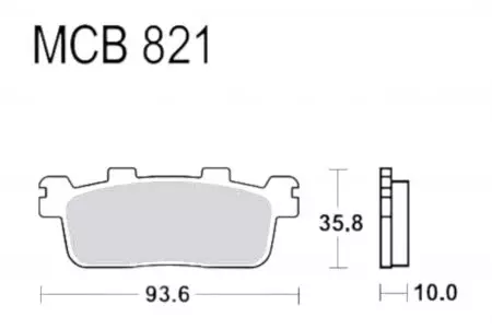 Τακάκια φρένων TRW Lucas MCB 821 (2 τεμ.) - MCB821