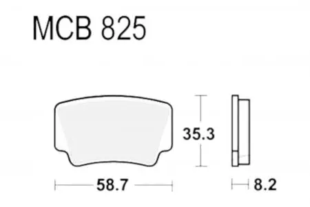 Plăcuțe de frână TRW Lucas MCB 825 SI (2 buc.) - MCB825SI