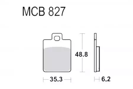 Bremsbeläge TRW Lucas MCB 827 1x Satz (2 Stück) - MCB827