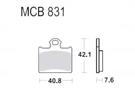 Bremsbeläge TRW Lucas MCB 831 EC 1x Satz (2 Stück) - MCB831EC