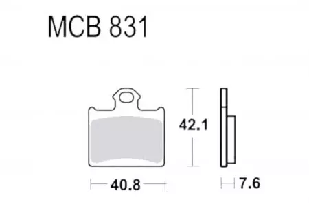 Pastilhas de travão TRW Lucas MCB 831 SI (2 unid.) - MCB831SI
