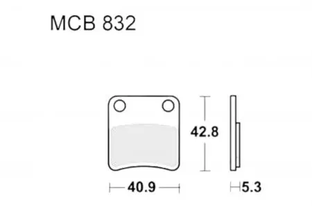 Bremsbeläge TRW Lucas MCB 832 P 1x Satz (2 Stück) - MCB832P