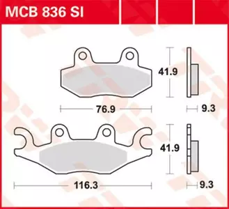 TRW Lucas MCB 836 SI bremseklodser (2 stk.) - MCB836SI