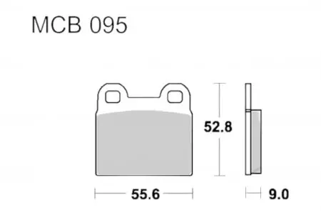 Zavorne ploščice TRW Lucas MCB 95 (2 kosa) - MCB95