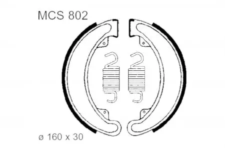 Calços de travão TRW Lucas MCS 802 - MCS802