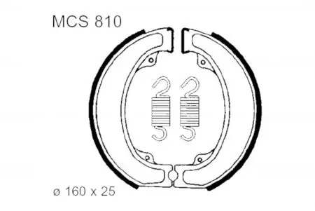 TRW Lucas MCS 810 kočione papuče - MCS810
