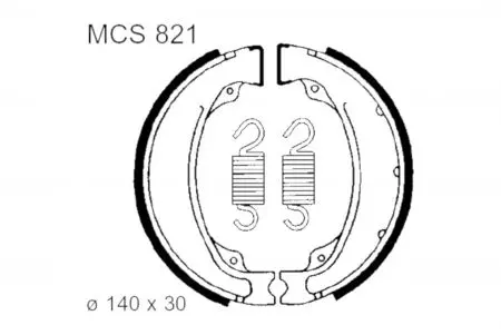 TRW Lucas MCS 821 mâchoires de frein - MCS821