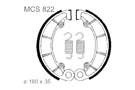 TRW Lucas MCS 822 bremžu kurpes - MCS822