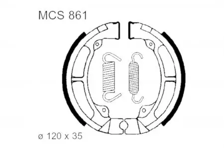 TRW Lucas MCS 861 bromsskor - MCS861