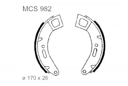 TRW Lucas MCS 982 bremžu kurpes - MCS982