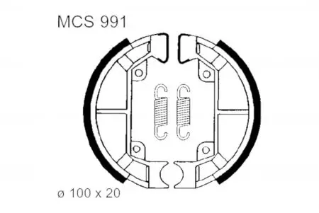 TRW Lucas MCS 991 bremžu kurpes - MCS991