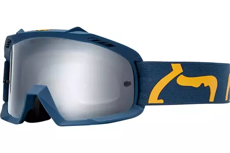 Máscara Fox Junior Air Space Race Azul Marino/Amarillo - Lente transparente-1