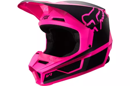 Kask motocyklowy Fox Junior V-1 Przm Black/Pink YL-1