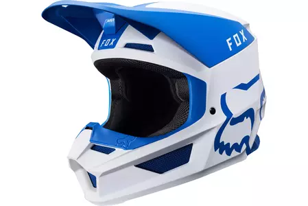Casco Moto Fox V-1 Mata Azul/Blanco XL-1